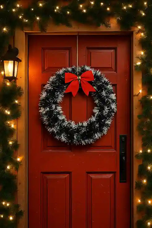 2x Christmas Welcome Wreaths (12x12 in)