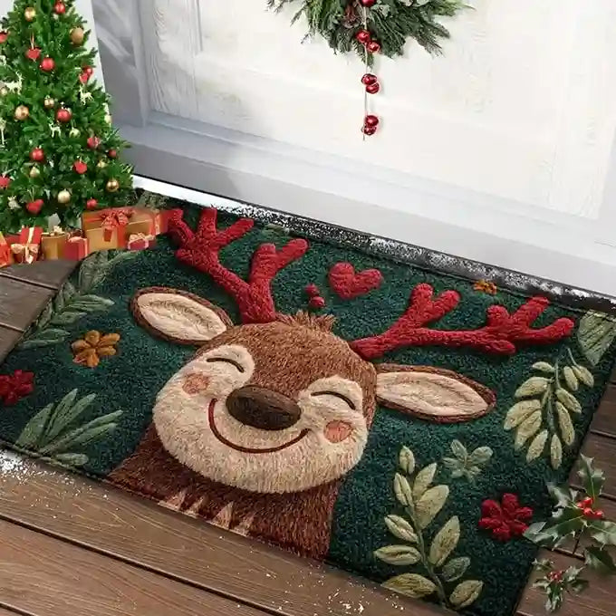Bambi Christmas Door Mat (16x24 in)